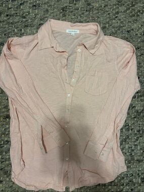 Light Pink  Button-Up Shirt
